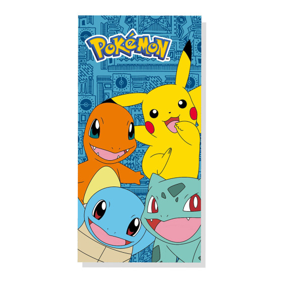 Toalha de praia de algodão 300g 70 x 140cm pokemon