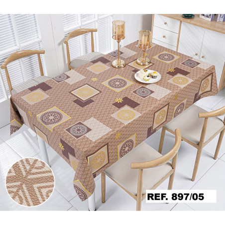 Rolo de toalha de mesa master gold castanho. tamanho 1,40 x 20 m