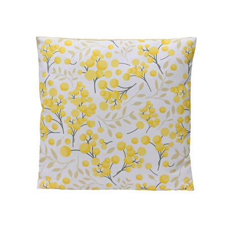 Almofada de poliéster estampada quadrada, exterior, 45 x 45 x 8 cm