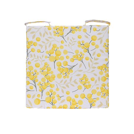 Almofada de poliéster estampada quadrada, exterior, 40 x 40 x 4 cm