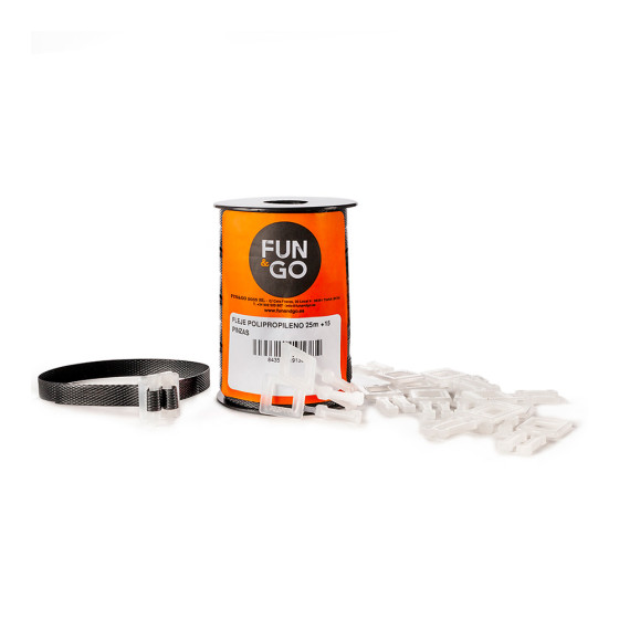 Rolo polipropileno 25 m + 15 pinças