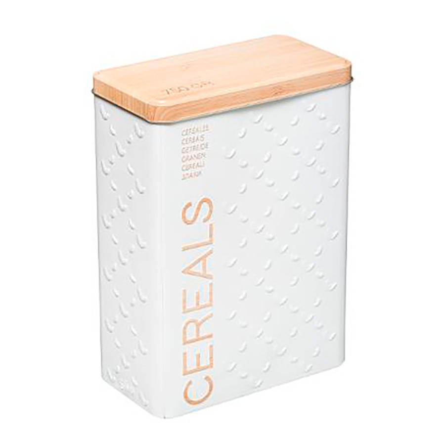 Caixa metalica para cereais 750g modelo scandi nature