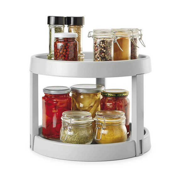 Organizador giratório 2 alturas "giro-2" ø28x21cm metaltex