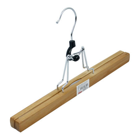 Cabide de madeira com molas de metal 30 cm