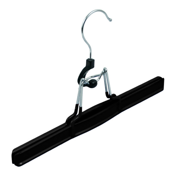 Cabide antiderrapante para saia/calças, cor preto