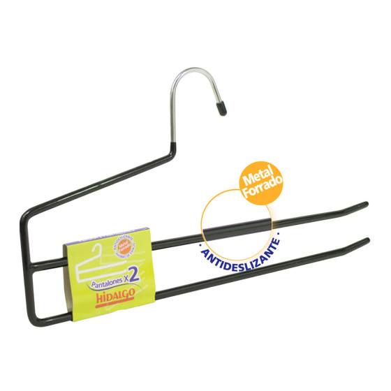 Cabide antiderrapante para 2 calças, cor azul