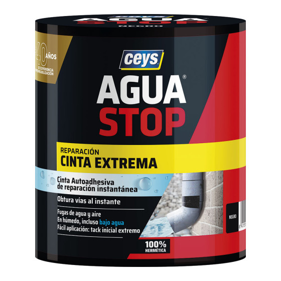 Fita preta extrema aguastop 10 cm x 1,5 m