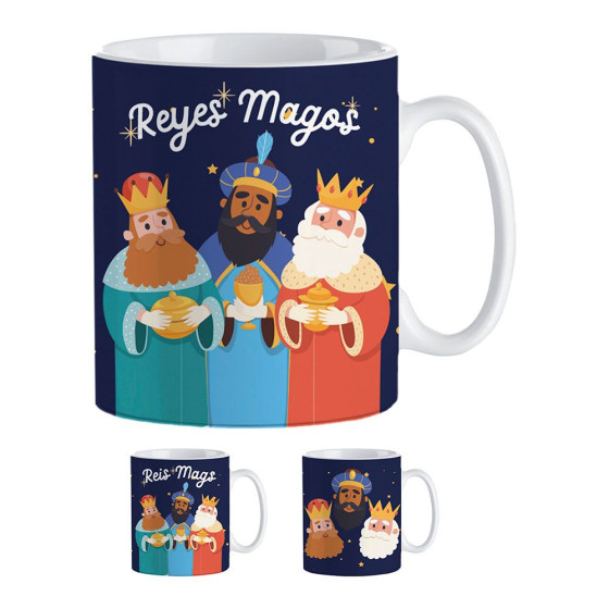 Canecas reis magos 330 ml em caixa presente, modelos variados