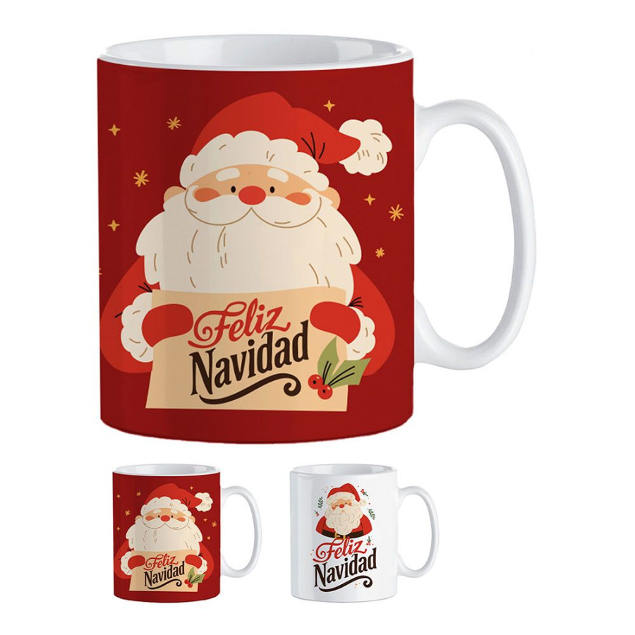 Caneca pai natal 330 ml em caixa presente, modelos variados