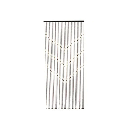 Cortina às riscas de bambu e varão de bambu, dimensões 90 x 200 cm