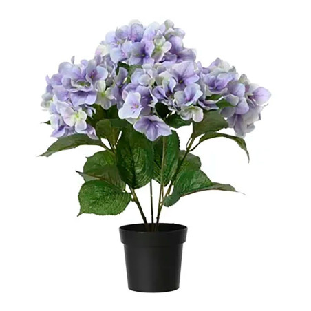 Vaso de hortênsia cor lilás, ø28 x 46 cm