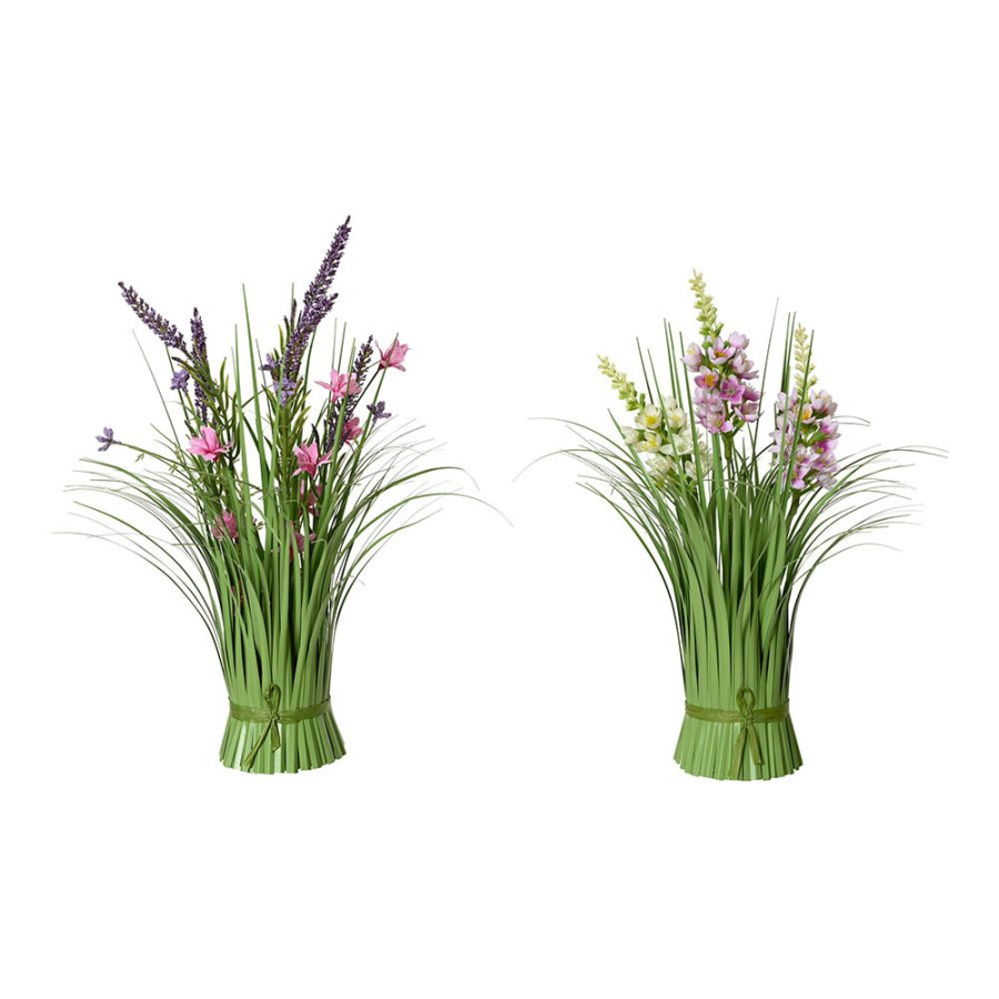 Buquê de lavanda em poliéster, 13 x 13 x 30 cm, cores sortidas
