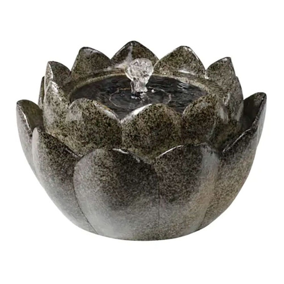 Fonte solar em forma de flor de poliresina, para exterior ip68 ø23 x 13,5 cm