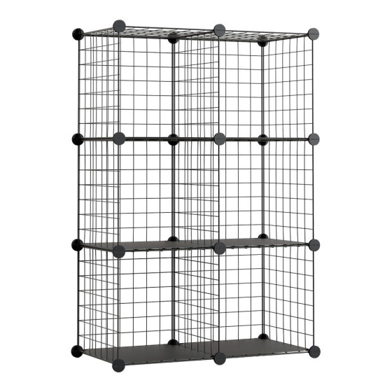 Estante modular de metal titan c6 preta