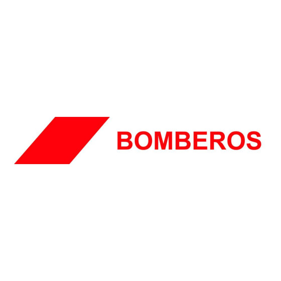 Fita de sinalização "bomberos" 75 mm x 0,05 mm x 200 m