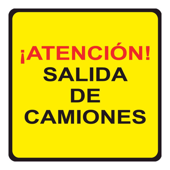 Sinal de trânsito "salida camiones", pvc, 70 x 50 cm