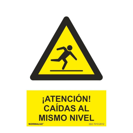 Sinal "riesgo caída al mismo nivel", pvc, 21 x 30 cm