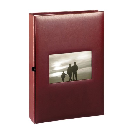 Álbum fotográfico com bolsas Henzo Edition 10x15cm 300 fotos vermelho