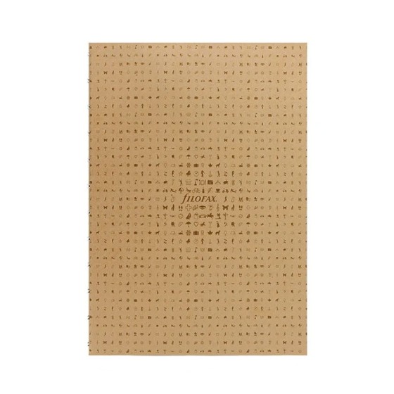 Caderno A5 pautado Filofax Folio Icon 28 folhas 100g kraft