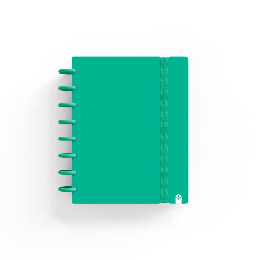 Caderno de discos Ingeniox A5 pautado 80 folhas 100g foam com elástico verde
