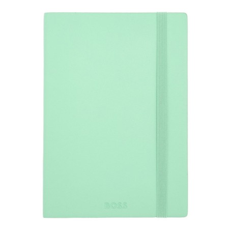 Caderno A5 pautado Hugo Boss Pastel Classic 96 folhas 80g verde com elástico