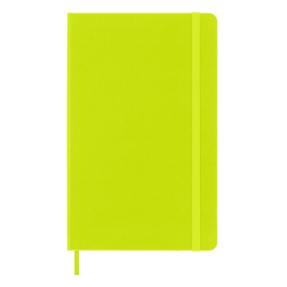 Caderno A5 capa dura Moleskine Classic Collection Liso 120 folhas verde Lemon com elástico