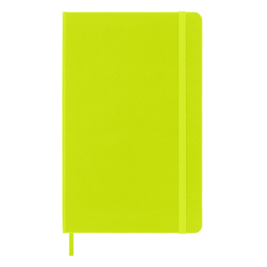 Caderno A5 capa dura Moleskine Classic Collection Liso 120 folhas verde Lemon com elástico