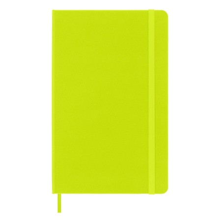 Caderno A5 capa dura Moleskine Classic Collection Liso 120 folhas verde Lemon com elástico
