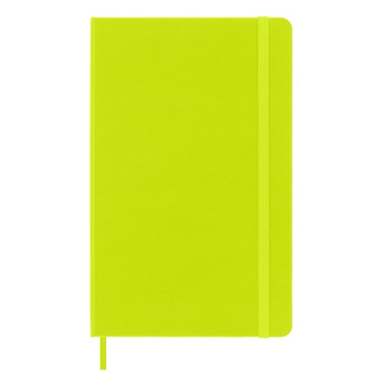 Caderno A5 capa dura Moleskine Classic Collection pautado 120 folhas verde Lemon com elástico