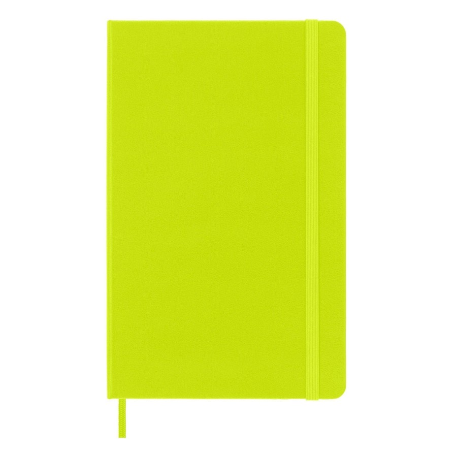 Caderno A5 capa dura Moleskine Classic Collection pautado 120 folhas verde Lemon com elástico