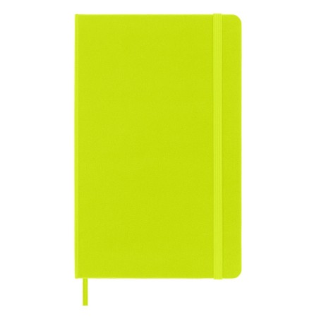 Caderno A5 capa dura Moleskine Classic Collection pautado 120 folhas verde Lemon com elástico