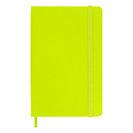Caderno A6 capa dura Moleskine Classic Collection Liso 96 folhas verde Lemon com elástico