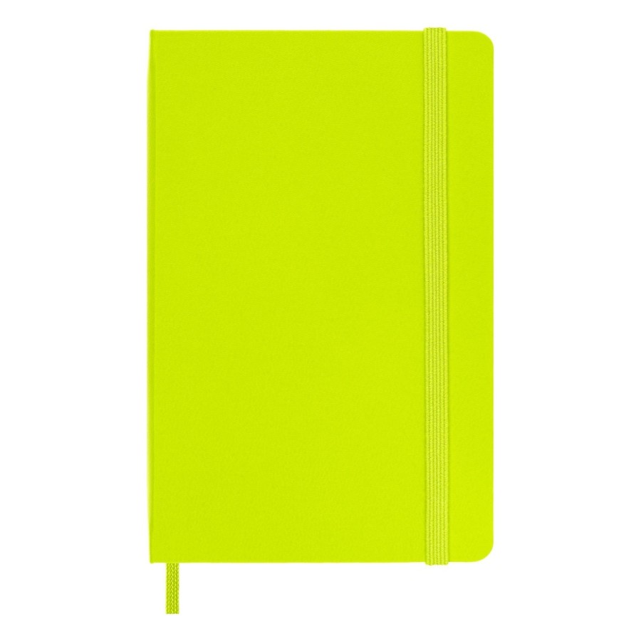 Caderno A6 capa dura Moleskine Classic Collection pautado 96 folhas verde Lemon com elástico