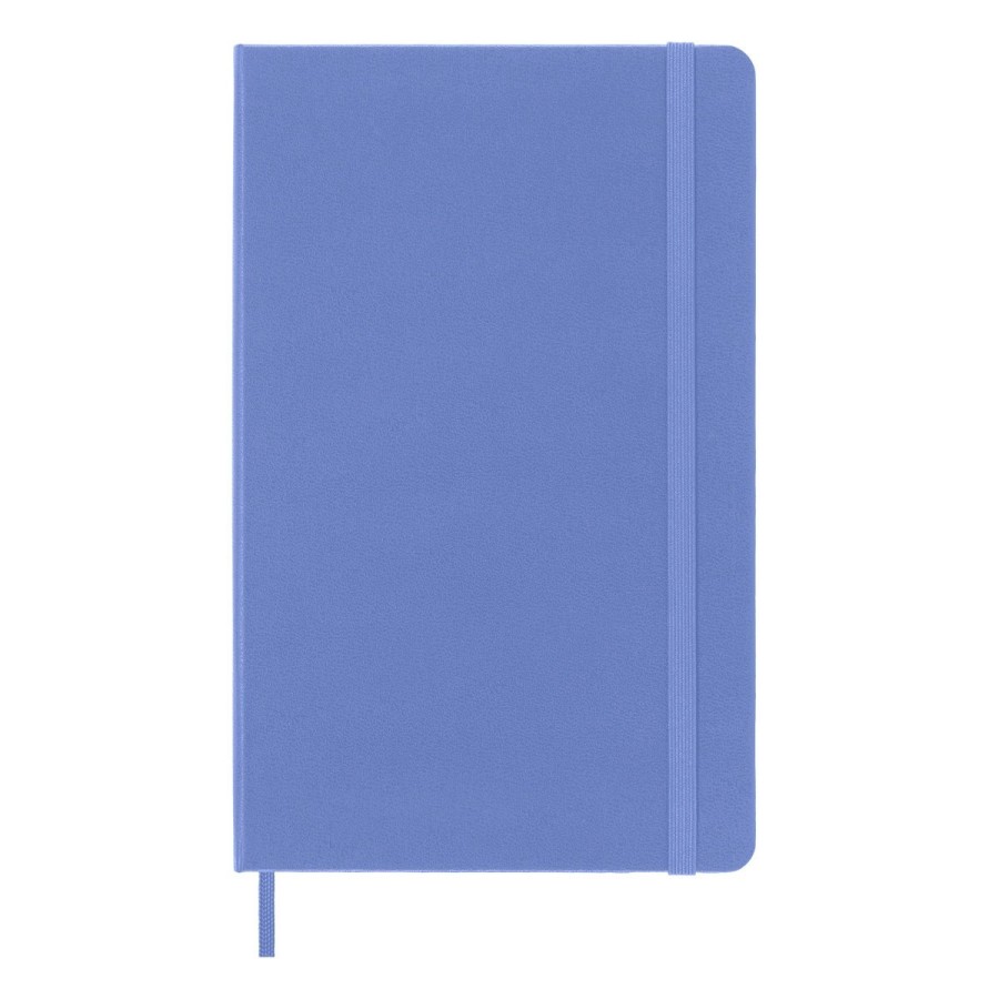 Caderno A5 capa dura Moleskine Classic Collection Liso 120 folhas azul Hydrangea com elástico