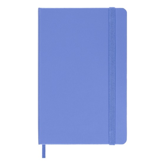 Caderno A6 capa dura Moleskine Classic Collection Liso 96 folhas azul Hydrangea com elástico