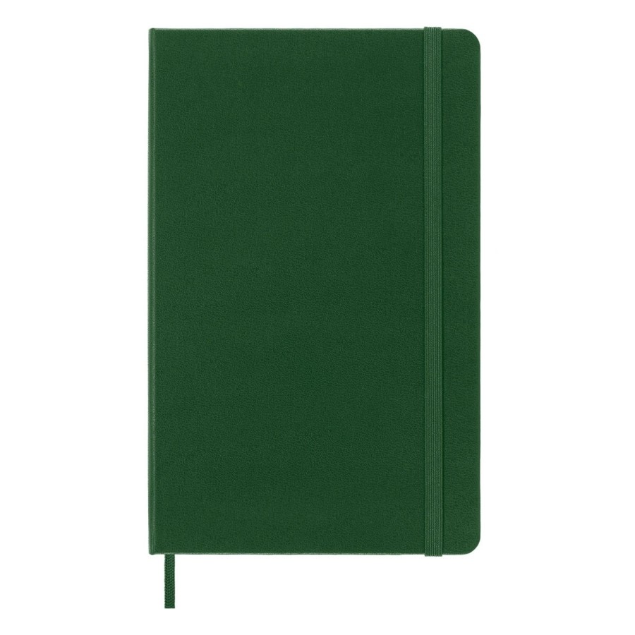 Caderno A5 capa dura Moleskine Classic Collection Liso 120 folhas verde Mirtilo com elástico