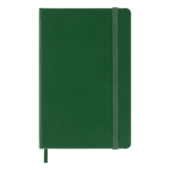 Caderno A6 capa dura Moleskine Classic Collection Liso 96 folhas verde Mirtilo com elástico