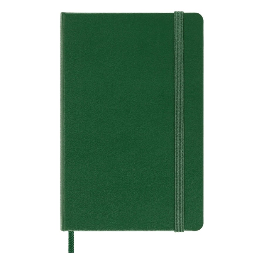 Caderno A6 capa dura Moleskine Classic Collection Liso 96 folhas verde Mirtilo com elástico