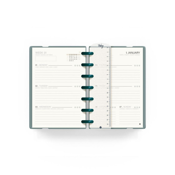 Agenda Semanal Mini 2025 Ingeniox Turquesa