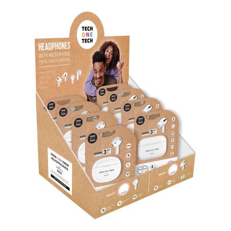 Expositor auriculares sem fios siux 8un. tech one tech