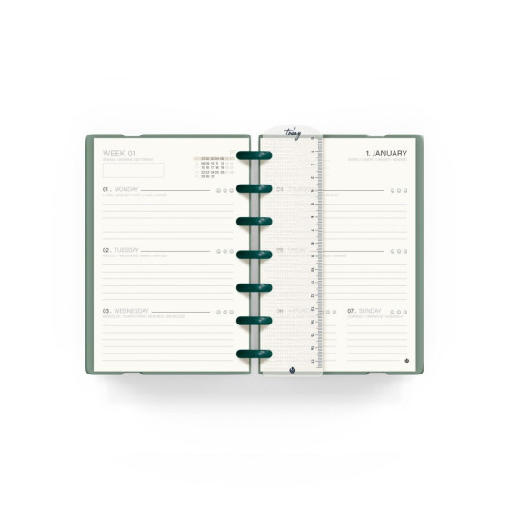 Agenda Semanal Mini 2025 Ingeniox Verde