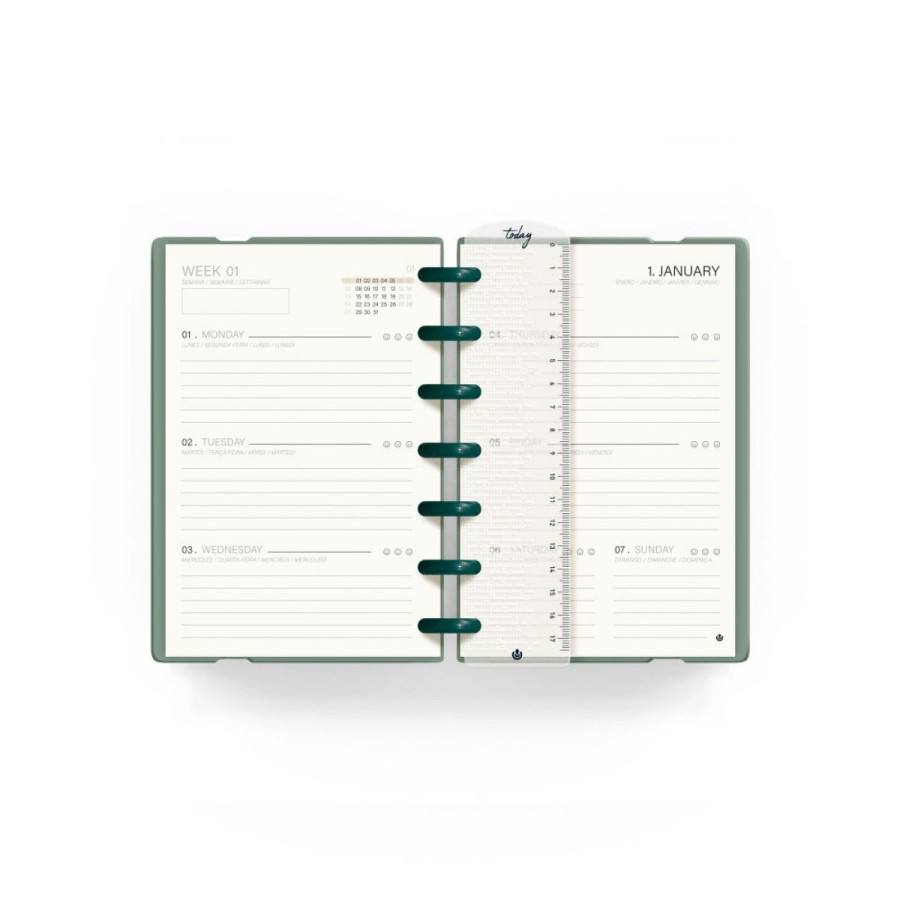 Agenda Semanal Mini 2025 Ingeniox Verde