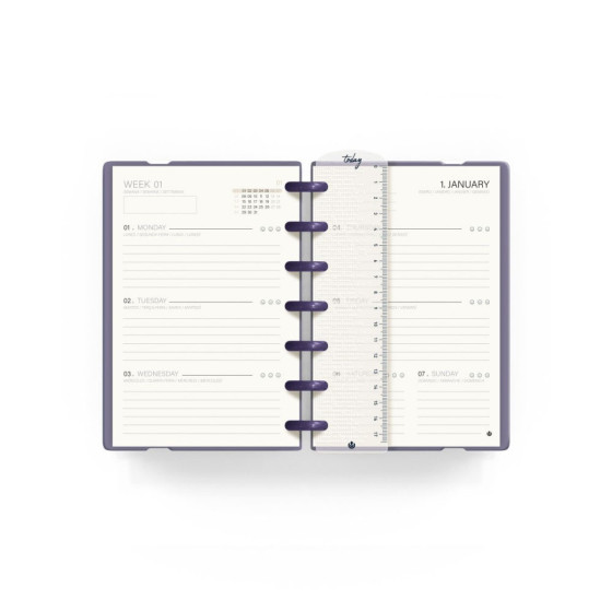 Agenda Semanal Mini 2025 Ingeniox Malva