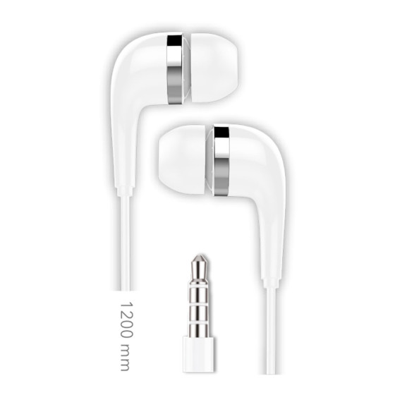 Auscultadores bsk jack com microfone, branco