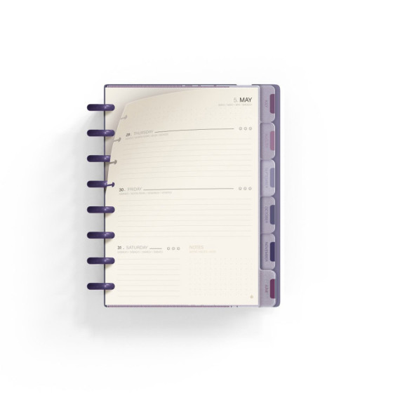 Agenda Semanal A5 2025 Ingeniox Malva