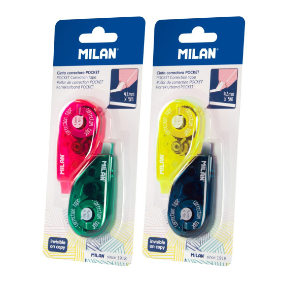 Corretor de Fita Milan Pocket 4,2 mmx5 m Blister c/2
