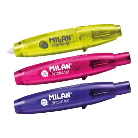 Corretor de Fita Milan Retratil 5 mmx6 m Sortido