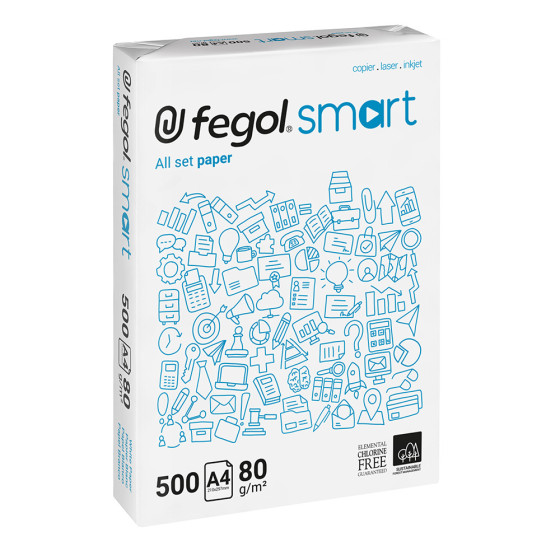 RESMA PAPEL FOTOCÓPIA A4 80GR FEGOL SMART BRANCO