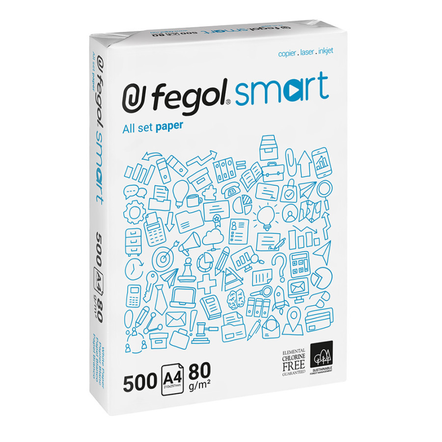 RESMA PAPEL FOTOCÓPIA A4 80GR FEGOL SMART BRANCO