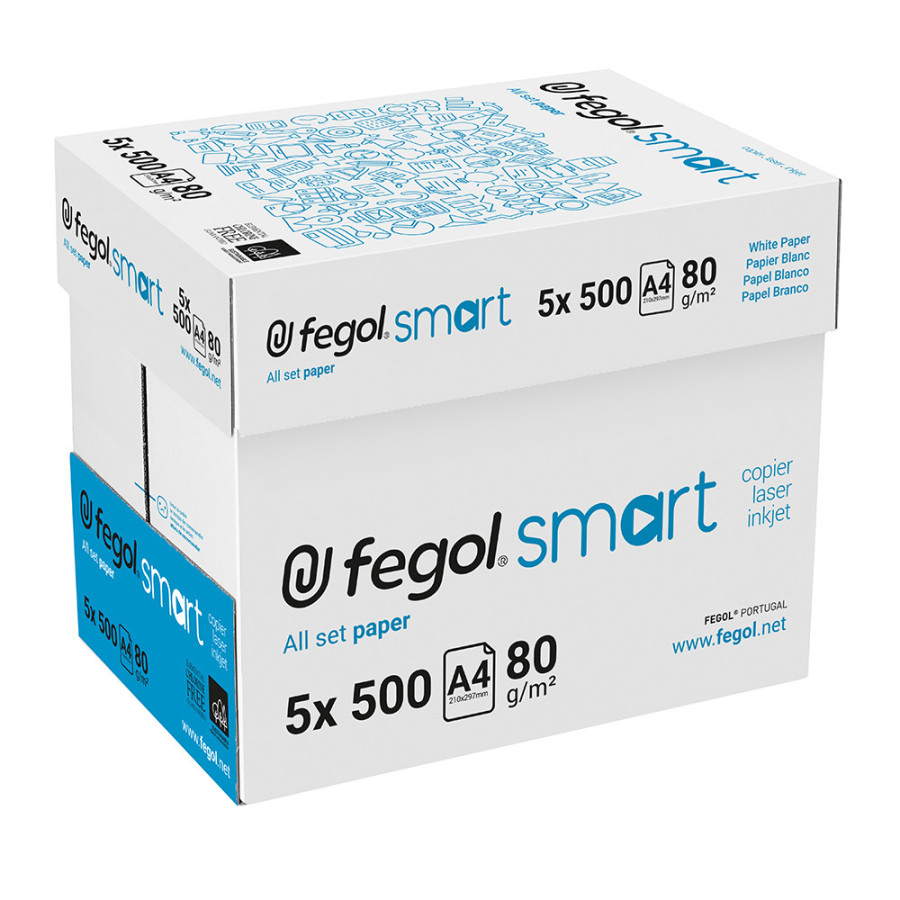 RESMA PAPEL FOTOCÓPIA A4 80GR FEGOL SMART BRANCO